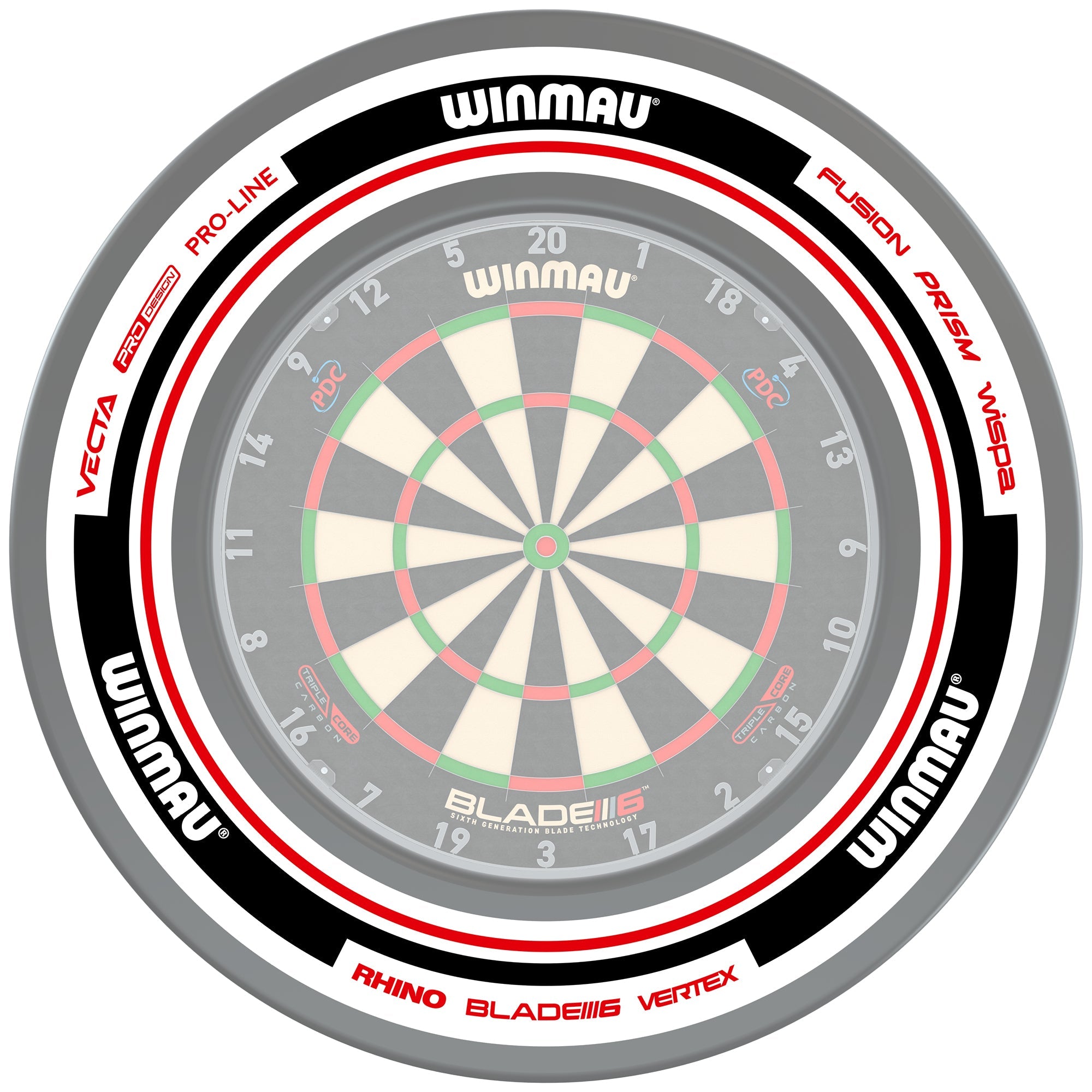 Advance White and Red Dartboard Surround