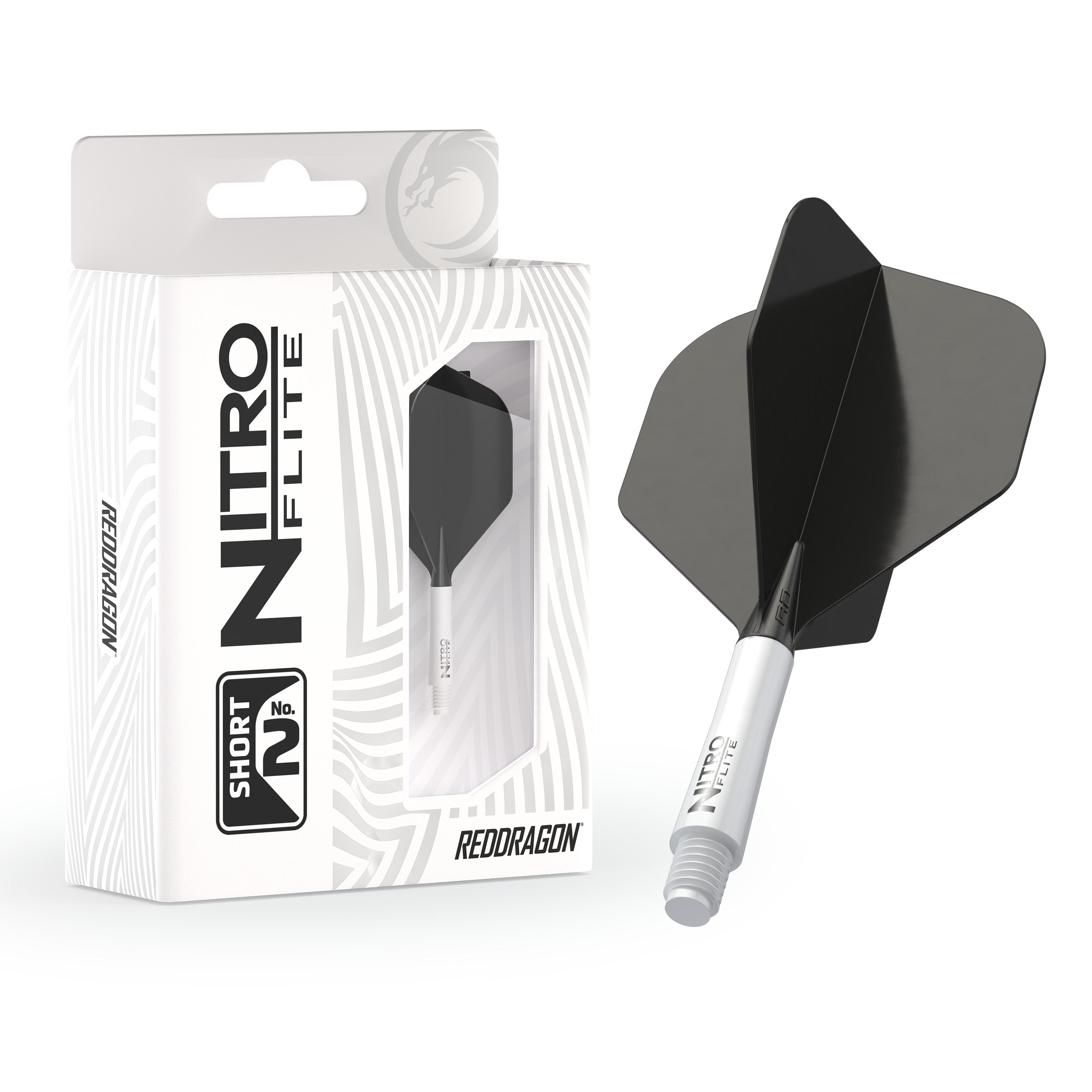 Nitro Flite - Integrated Flight and Shaft White & Black